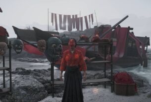 Como ligar para o barco mercante em Crimson Dye Beach em Ghost of Yōtei
