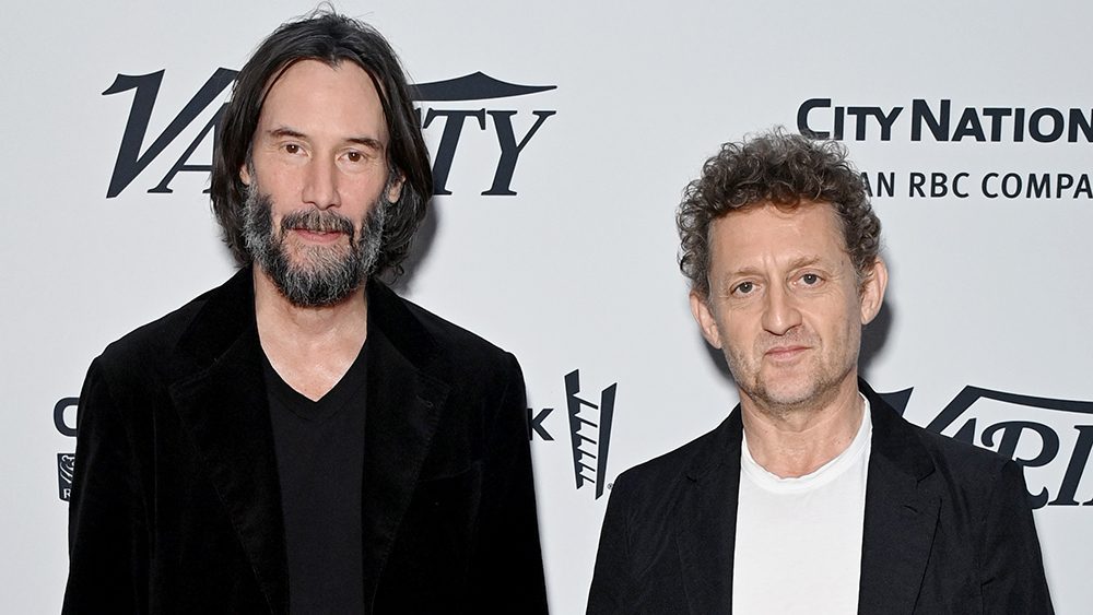 NEW YORK, NEW YORK - OCTOBER 06: (L-R) Keanu Reeves and Alex Winter attend Variety The Business Of Broadway Presented By City National Bank at Second on October 06, 2025 in New York City. (Photo by Bryan Bedder/Variety via Getty Images)
