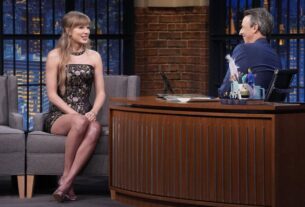 Taylor Swift and Seth Meyers