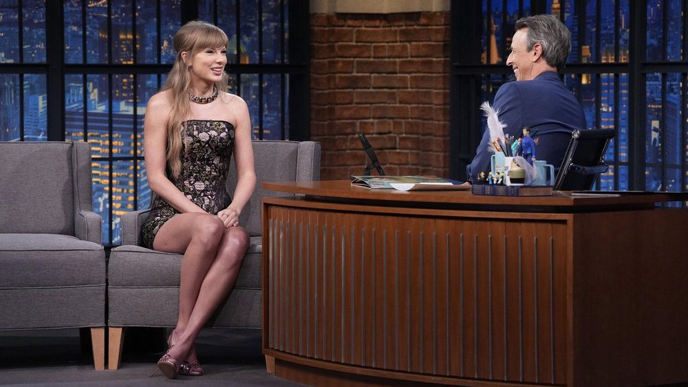 Taylor Swift and Seth Meyers