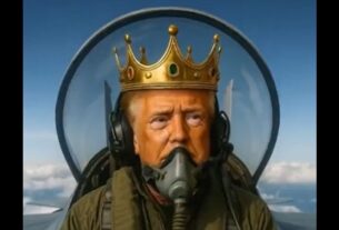 Trump No Kings Fighter Jet