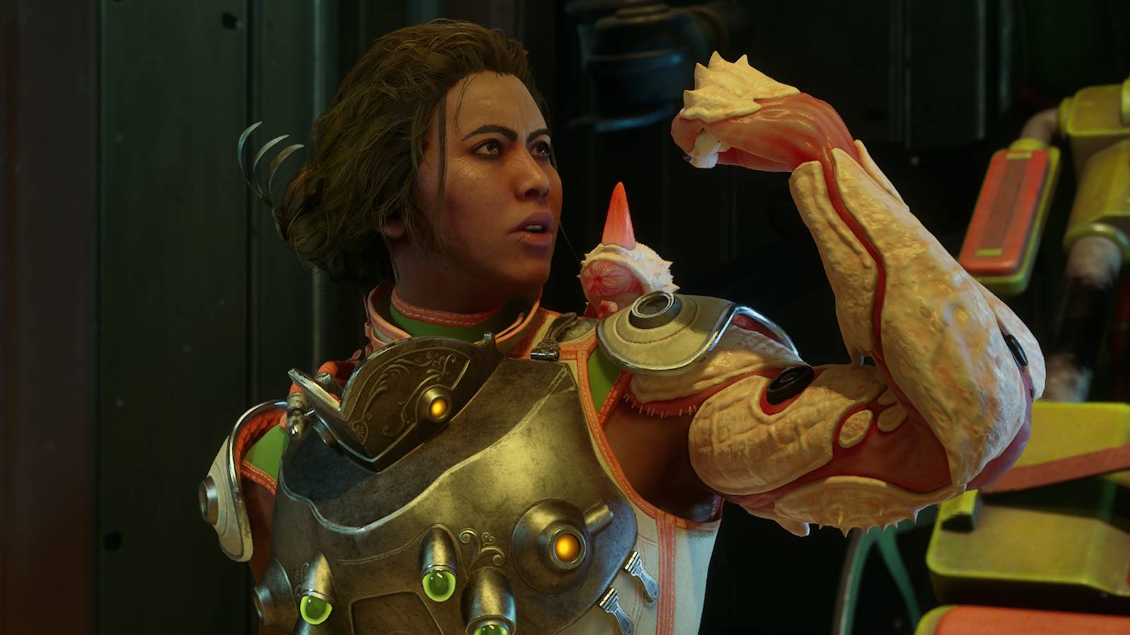 Você deveria escolher Crabble Claw ou Raptidon Fin para o enxerto de Inez em Outer Worlds 2?