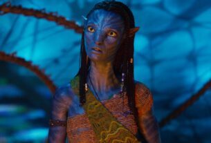 Neytiri (Zoe Saldaña) in Avatar Fire and Ash