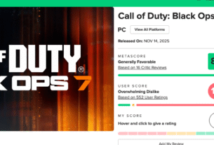 Call of Duty: Black Ops 7 tem a pontuação de usuário Metacritic mais baixa de todos os tempos para um jogo Call of Duty