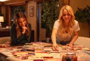 Allison Williams as Morgan and McKenna Grace as Clara in Regretting You from Paramount Pictures.