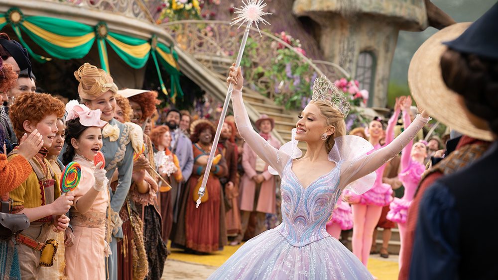 Ariana Grande is Glinda in WICKED FOR GOOD, directed by Jon M. Chu.