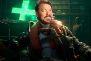 Johnathan Frakes' face from Beyond Belief: Fact or Fiction is superimposed on the body of an NPC in Arc Raiders.