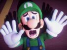Luigi with a scared expression