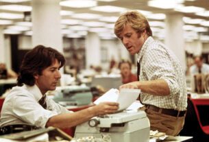 Redford with Dustin Hoffman in All the President’s Men.