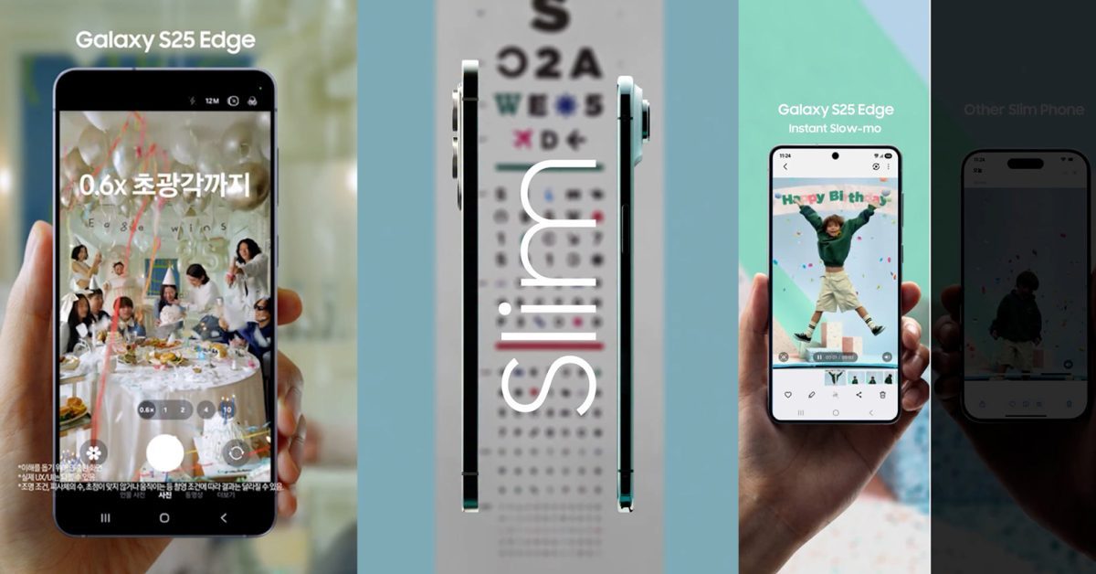 Samsung tenta comparar Galaxy S25 Edge com iPhone Air (Vídeo)