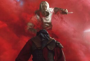 Art shows an assassin's preparing for the kill.