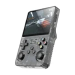 Console portátil R36S usado para emulação de jogos retrô