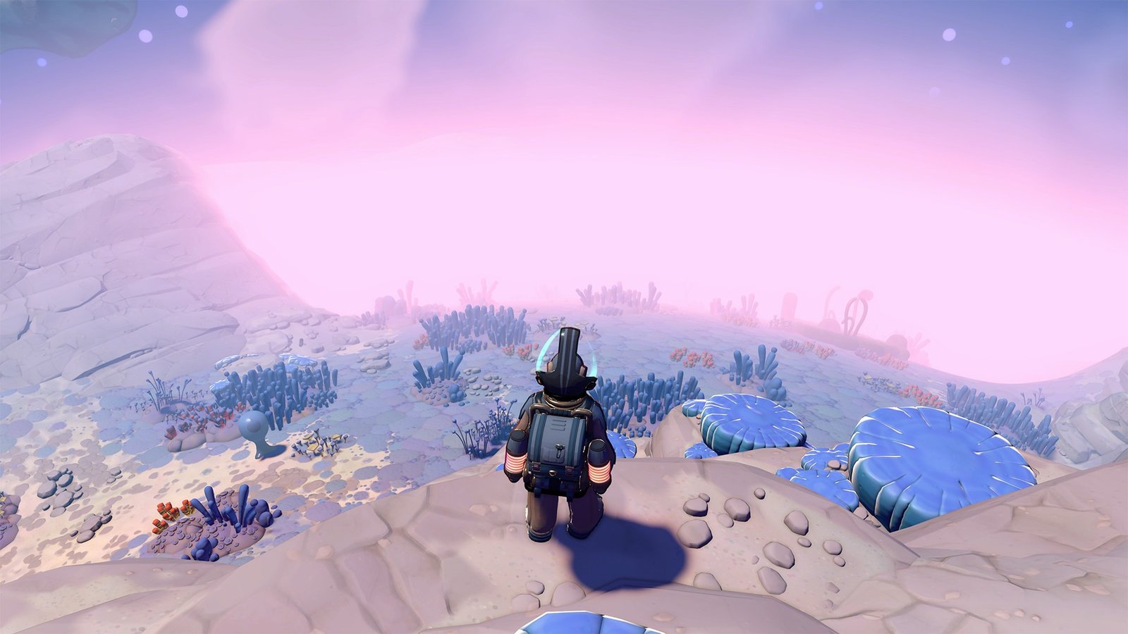 Captura de tela de exploração de moonlet em Young Suns