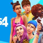 Arte de capa oficial de The Sims 4, da EA