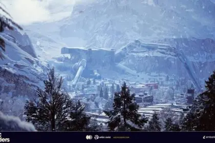 Pendola Pass no mapa da atualização ARC Raiders Frozen Trail
