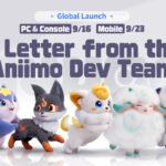 Aniimo em arte oficial do lançamento com criaturas e cenário de Idyll