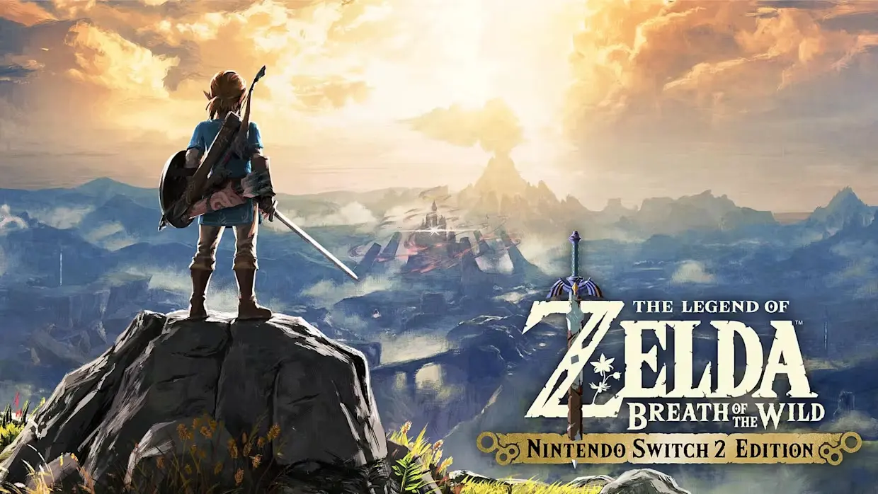 Link observa Hyrule em The Legend of Zelda: Breath of the Wild Nintendo Switch 2 Edition