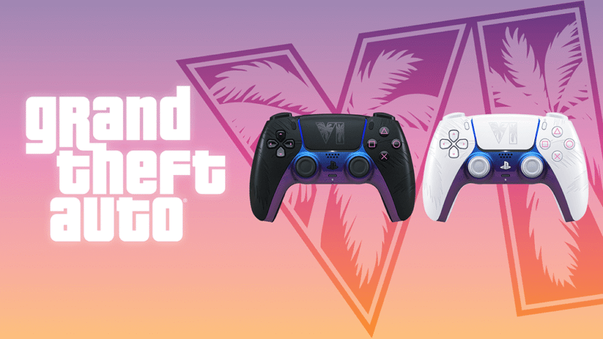 Controles DualSense de GTA 6 nas versões preta e branca