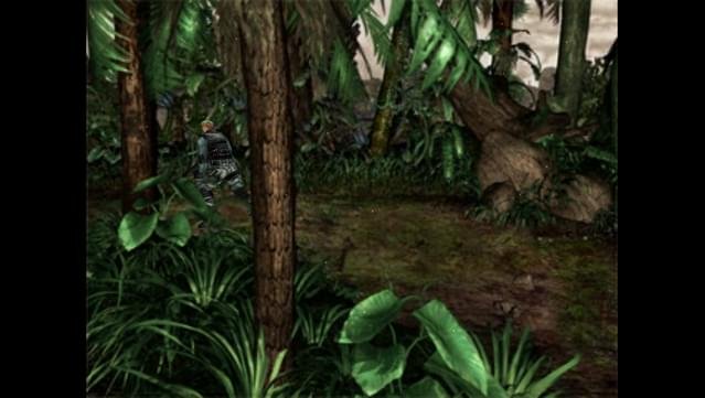 Regina em cena de ação de Dino Crisis 2