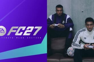 Kylian Mbappé e Jude Bellingham na arte oficial de EA Sports FC 27