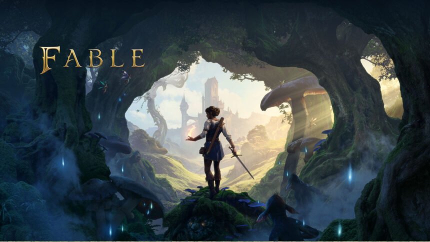 Requisitos de Fable no PC com heroína em uma floresta encantada