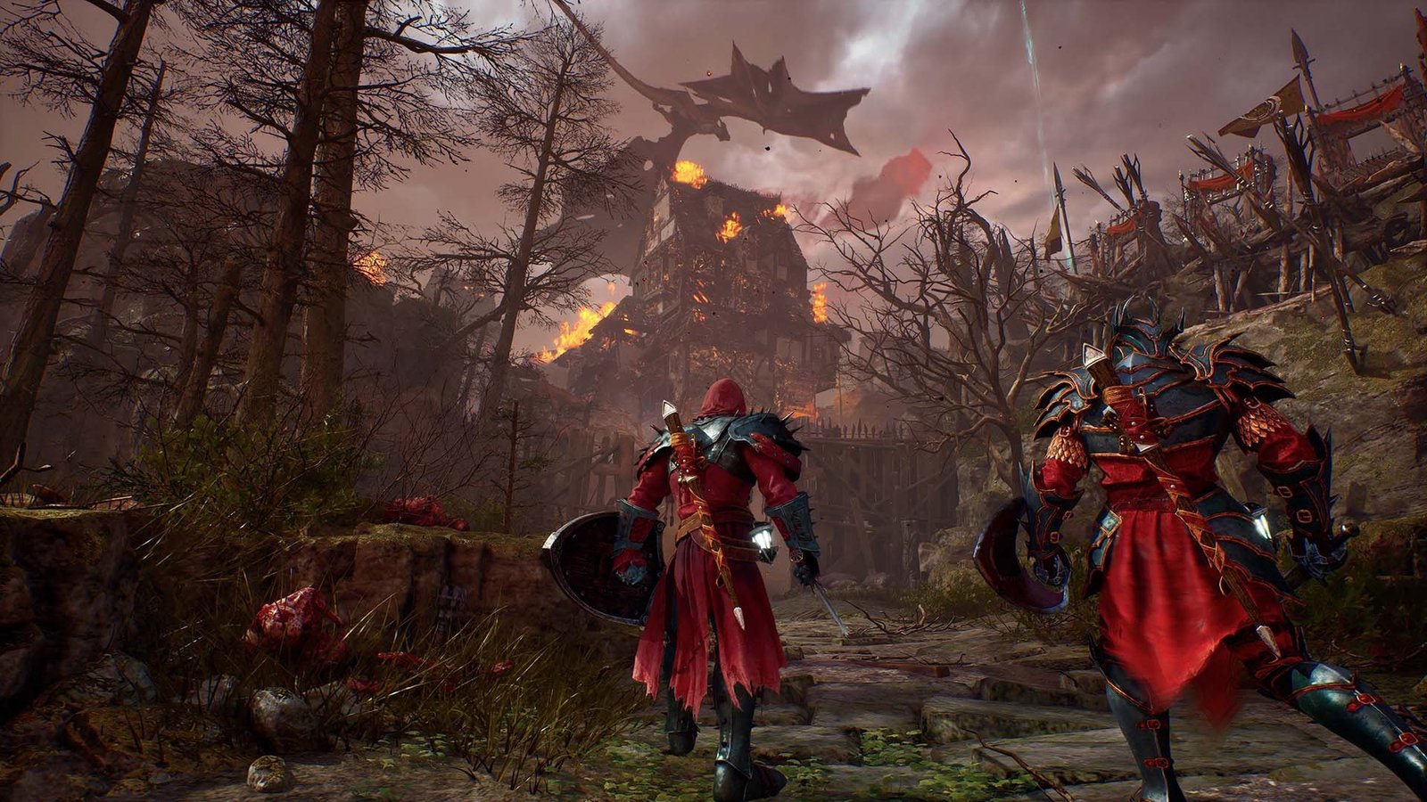 Screenshot de Crimson Moon com ação intensa