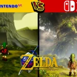 Comparação visual de Ocarina of Time no Nintendo 64 e Nintendo Switch 2