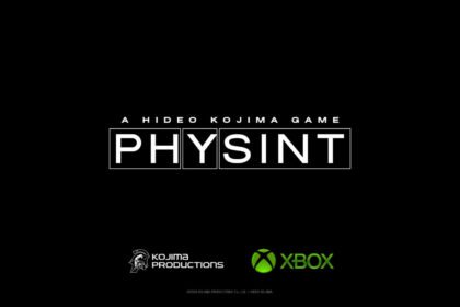 Logos do Xbox e da Kojima Productions no anúncio de PHYSINT