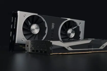 Placa de vídeo não reconhecida sendo verificada, com foco nos contatos PCIe