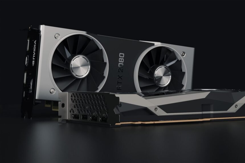 Placa de vídeo não reconhecida sendo verificada, com foco nos contatos PCIe