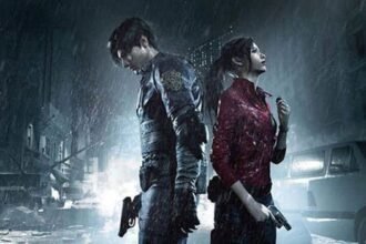 Leon S. Kennedy e Claire Redfield em Resident Evil 2 Remake