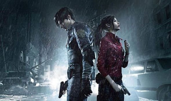 Leon S. Kennedy e Claire Redfield em Resident Evil 2 Remake