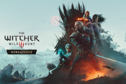 Arte oficial de The Witcher 3: Wild Hunt Remastered, mostrando Geralt de Rivia