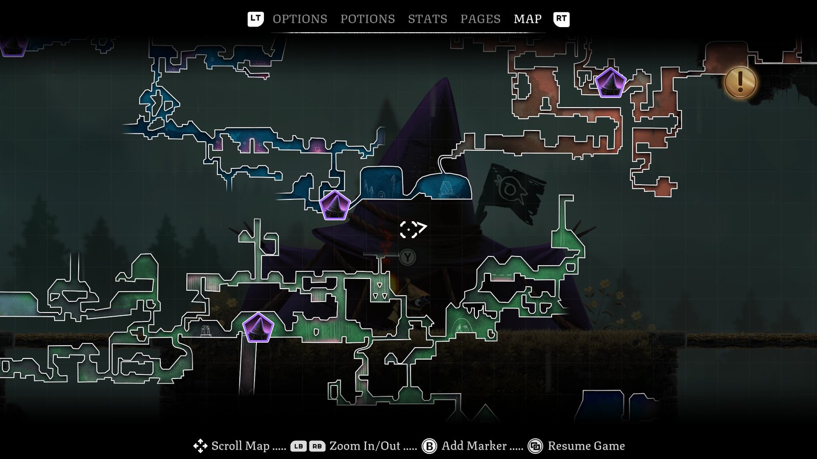 Well Dweller Game Pass mostra Glimmer explorando o reino sombrio