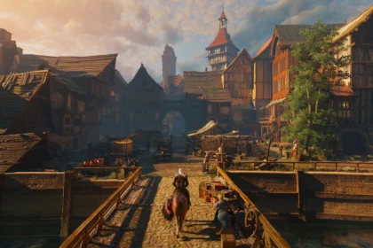 Screenshot de gameplay de The Witcher 3: Wild Hunt Remastered, divulgado oficialmente para a versão Nintendo Switch 2