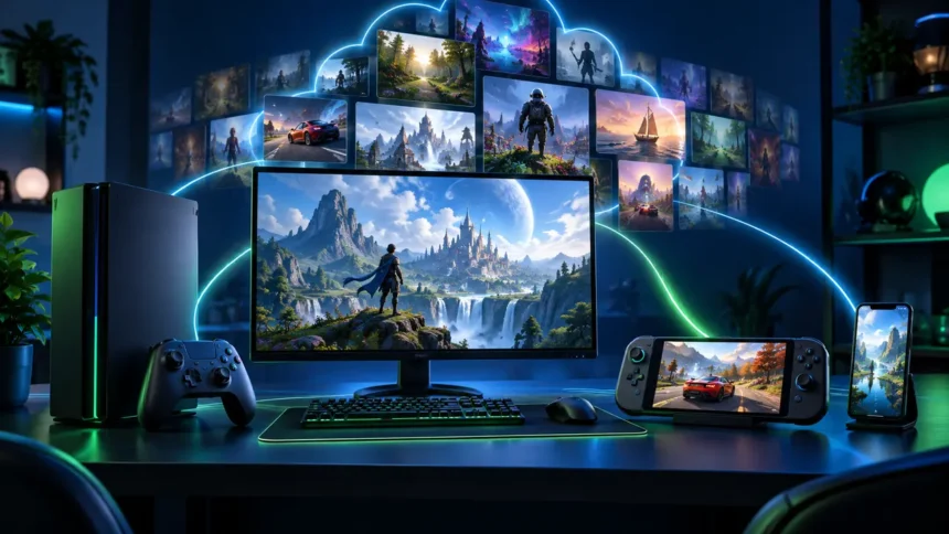 Biblioteca de jogos por assinatura disponível em console, PC, portátil e nuvem