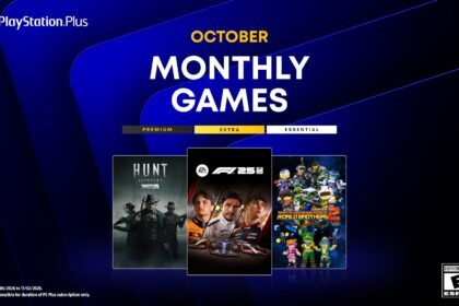 Arte oficial com F1 25, Hunt Showdown 1896 e Earth Defense Force World Brothers 2, jogos do PS Plus de outubro de 2026
